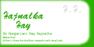 hajnalka hay business card